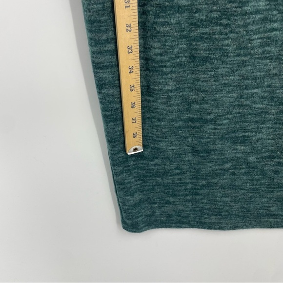 Lulu’s Chic Dark Green Modern Marl Bodycon Midi Dress Knit 3/4 Sleeve sz M - Picture 8 of 10